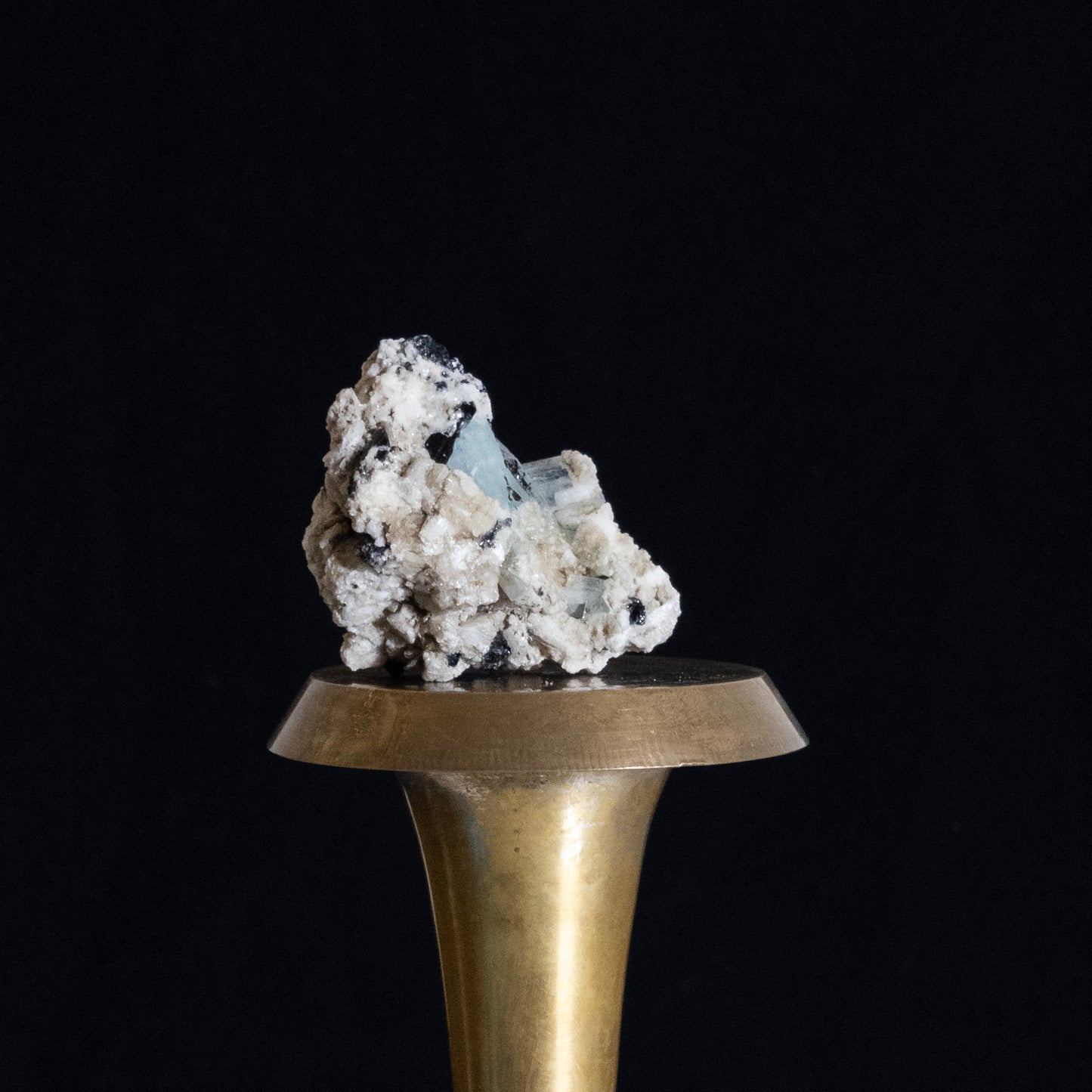 Aquamarine with Black Tourmaline on Quartz Matrix - Skardu, Pakistan