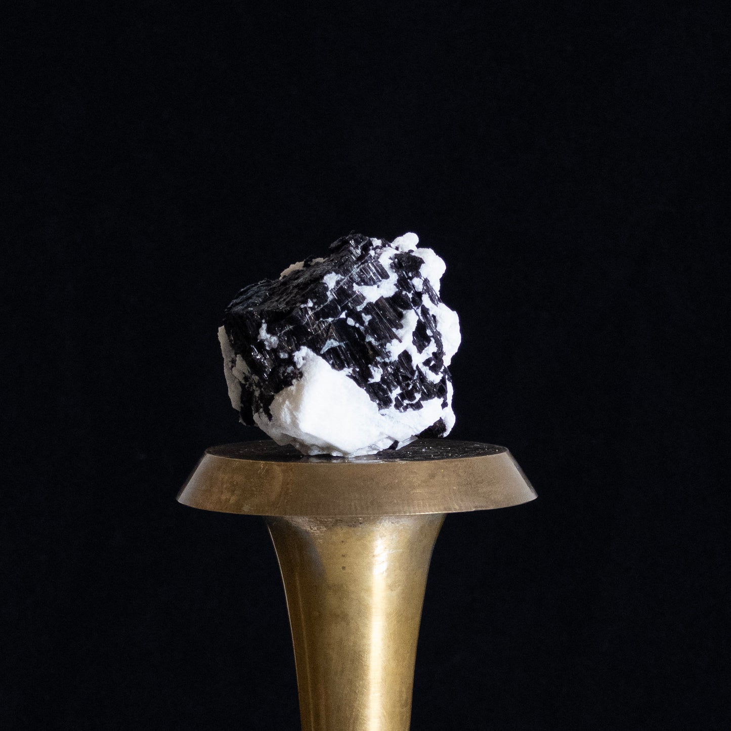 Black Tourmaline on Albite with Quartz - Kunar, Afghanistan