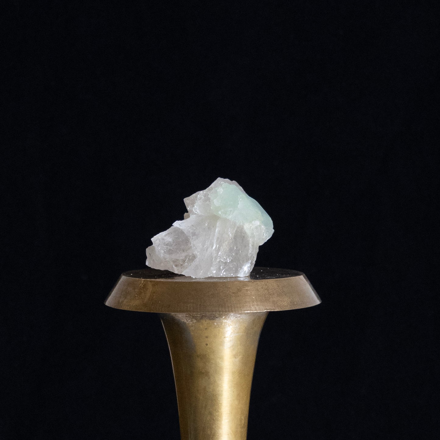 Aquamarine on Quartz with Calcite — Nagar, Pakistan
