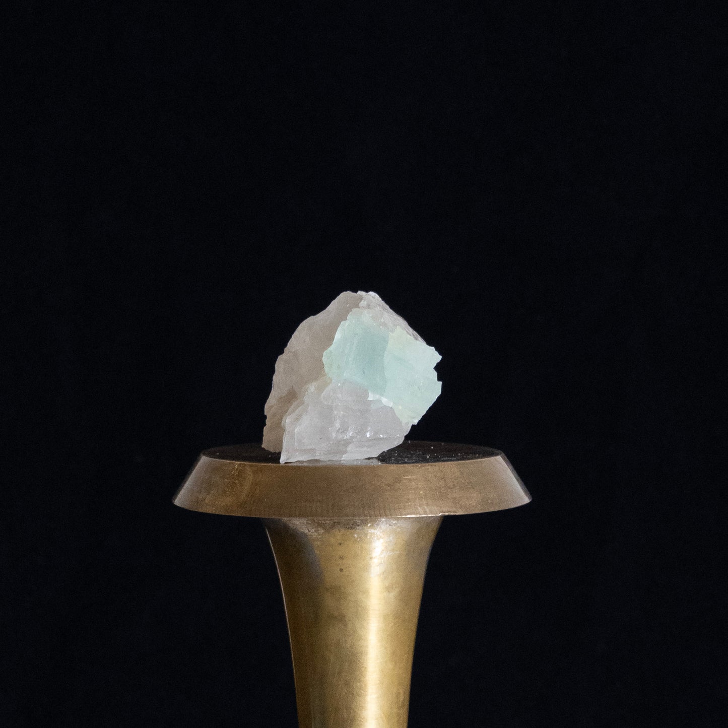 Aquamarine on Quartz with Calcite — Nagar, Pakistan