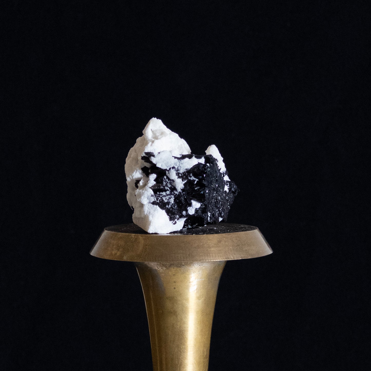 Black Tourmaline on Albite with Quartz - Kunar, Afghanistan