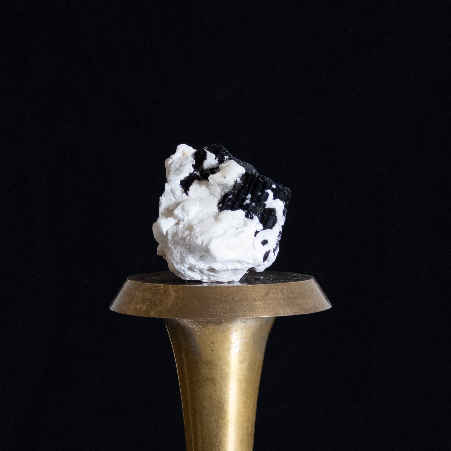Black Tourmaline on Albite with Quartz - Kunar, Afghanistan