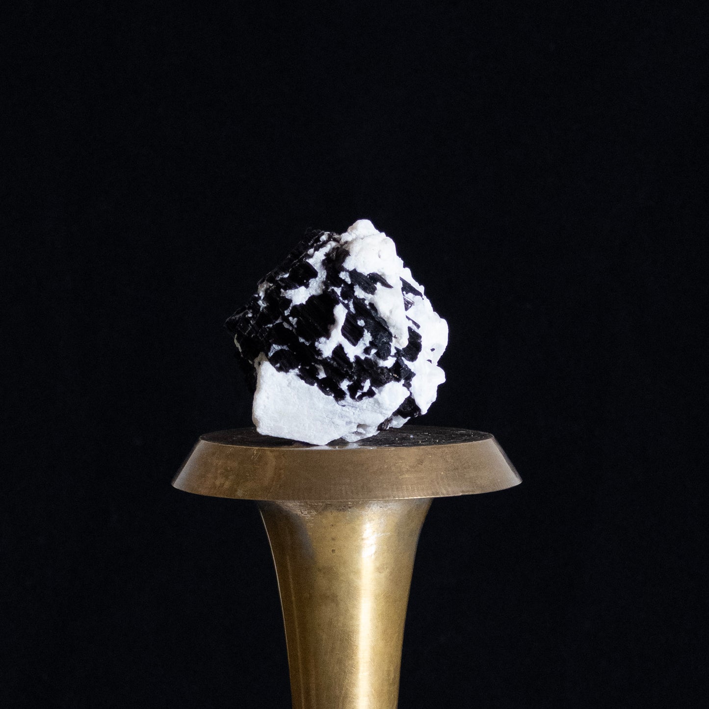 Black Tourmaline on Albite with Quartz - Kunar, Afghanistan